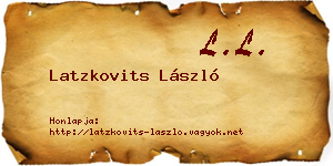 Latzkovits László névjegykártya