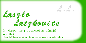 laszlo latzkovits business card