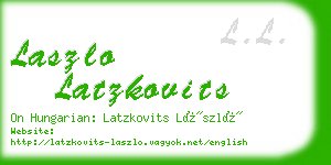 laszlo latzkovits business card